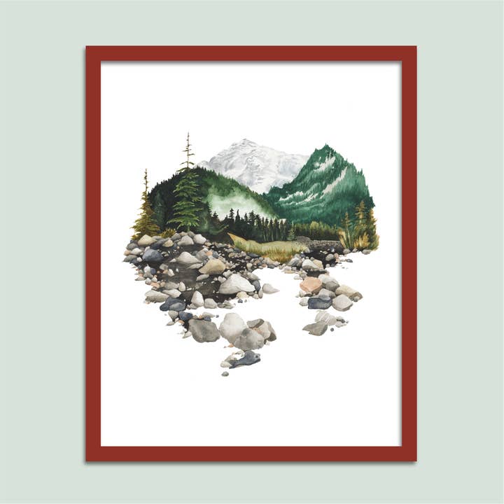 Path to Mount Rainier Archival Print for wholesale by Tiny Pine Art