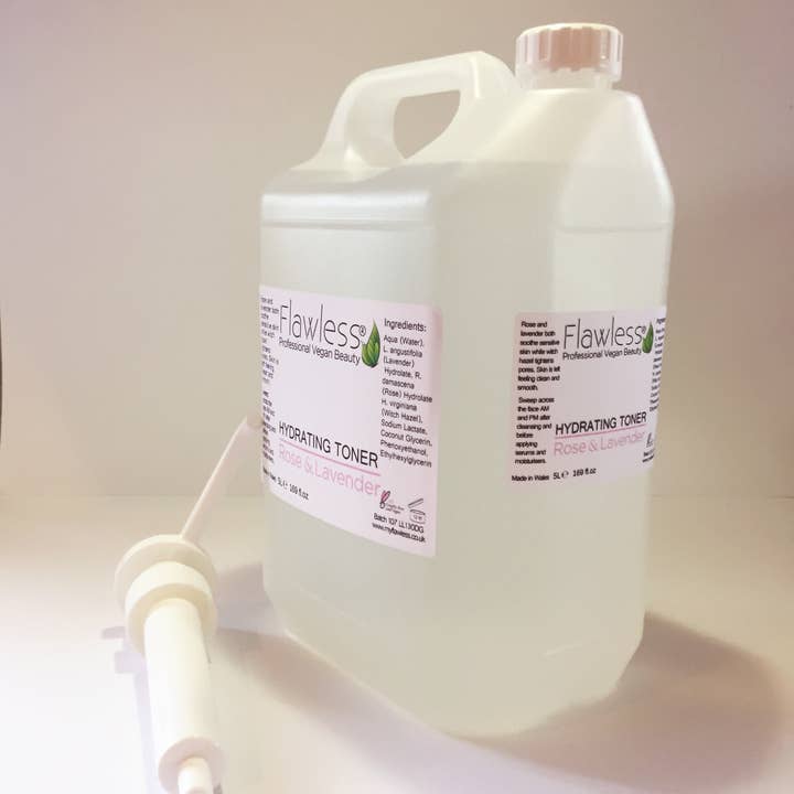 Flawless – wholesale Facial Toner – Rose and Lavender Hydrating Toner - 5 Litre Refill
