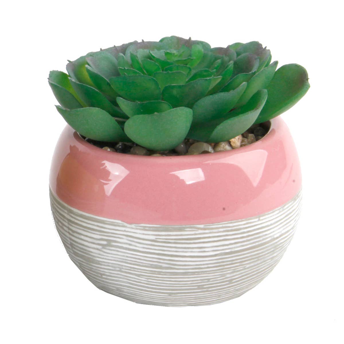 Flora Bunda Inc - Wholesale Succulent - Faux Succulent in Ceramic Bowl Planter2