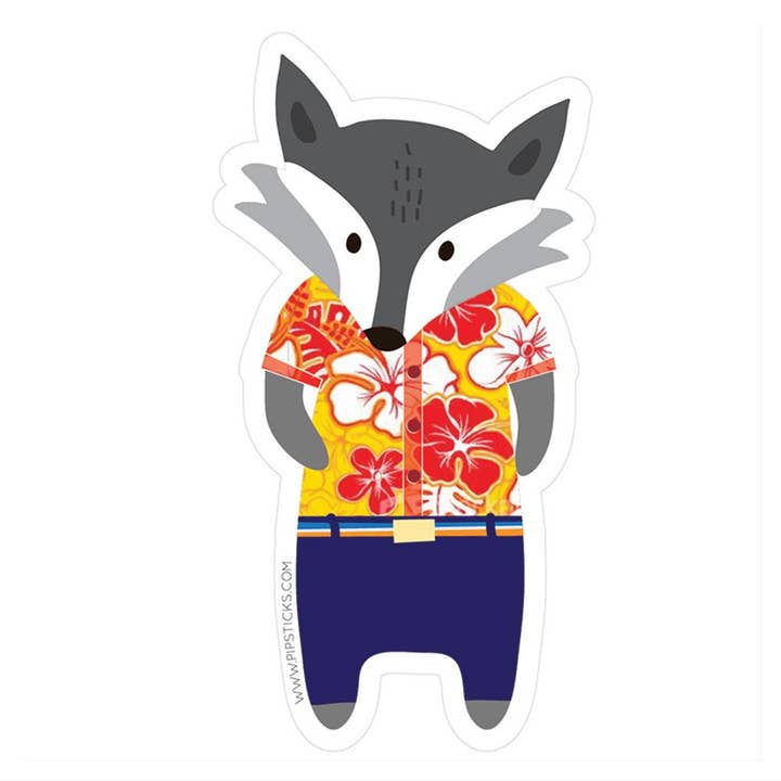 Badger Vinyl Sticker for wholesale by Pipsticks