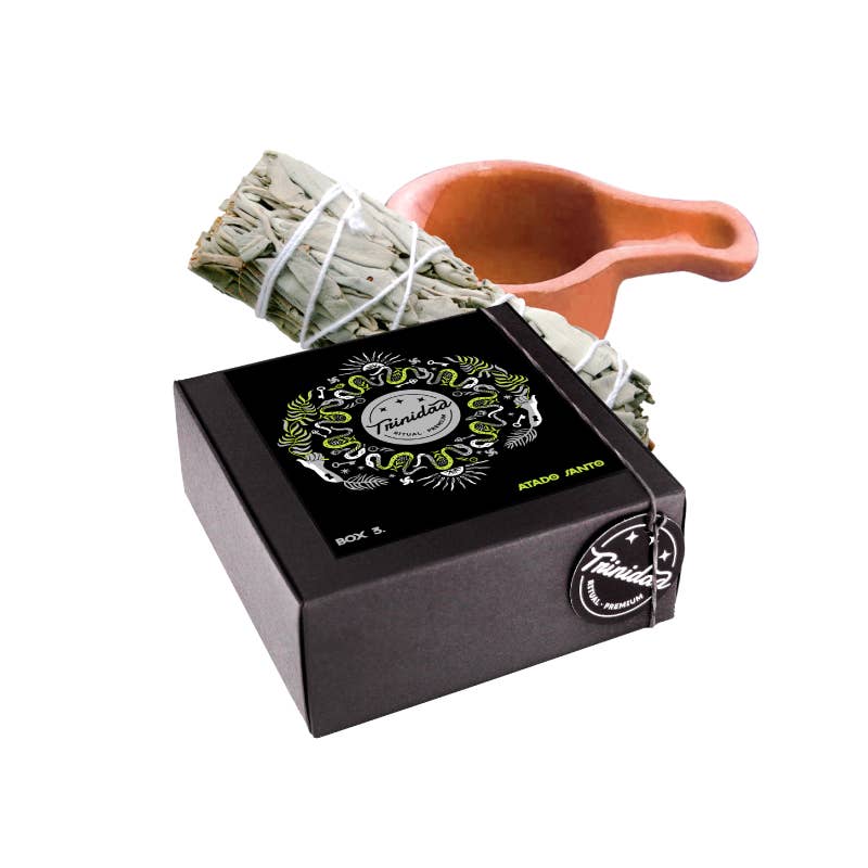 trinidad - Wholesale Sage Bundle - Box3 Tied Santo Salvia+Burner