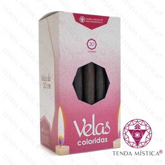20Cm Black Candles for wholesale by Tenda Mística