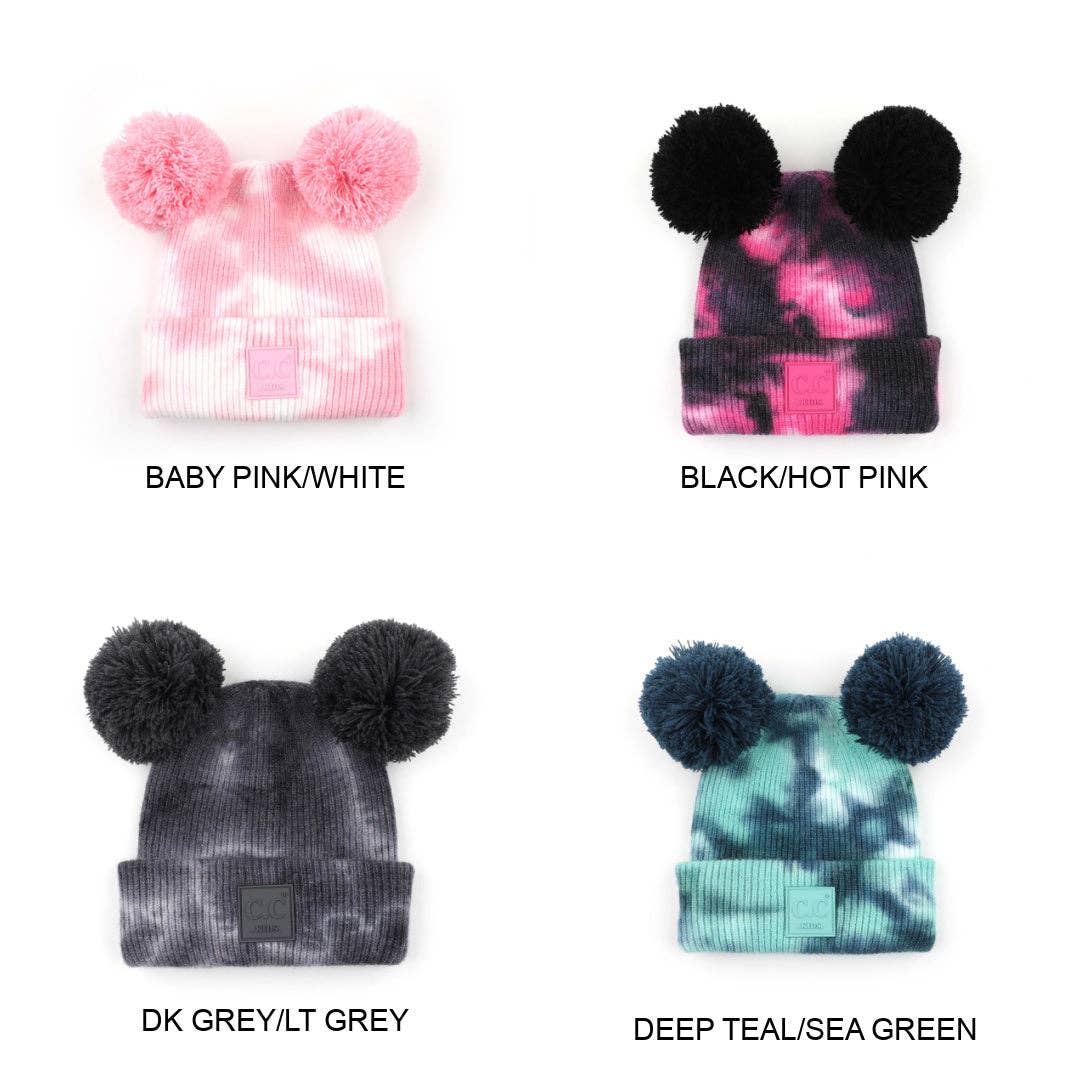 Truly Contagious - Wholesale Beanie - Kids - CC Kids Pom Pom Tie-Dye Beanie ( KIDS-7380POMPOM )5