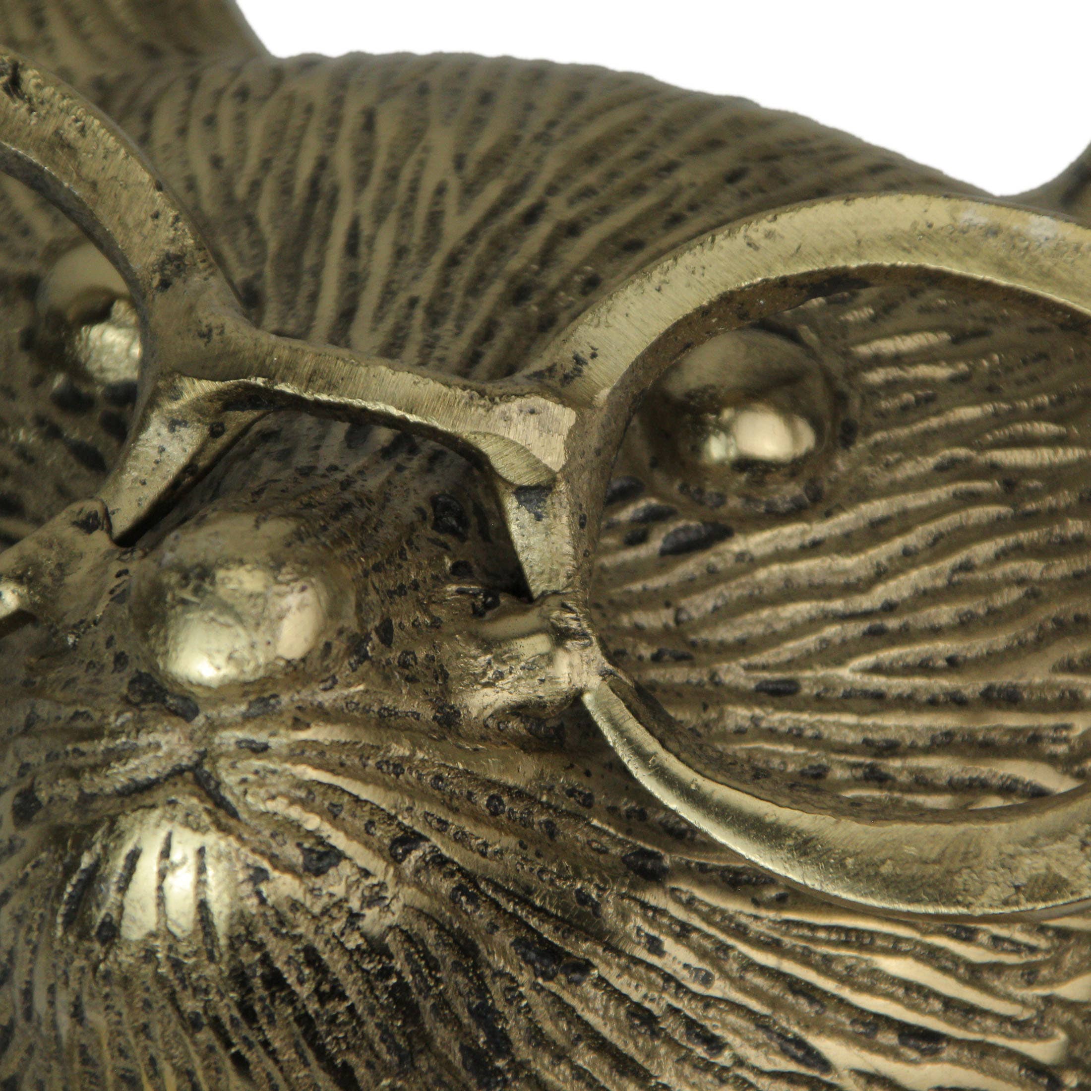 Zeckos - Wholesale Wall decor – Kids & Baby - Gold Mouse Head Wall Hanging with Spectacles – 8.5" High5