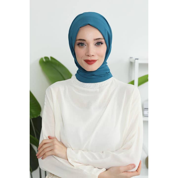 Aisha's Design - Wholesale Hijab – Women’s - Instant Chiffon Shawl Headscarf for Women with Cotton Bonnet Chiffon Turban Cap, Ready-to-Wear Soft Chiffon Shawl Instant Hijab Wrap,PS-46167