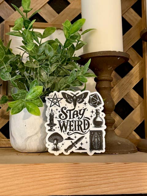 Briar layne - Wholesale Sign - Stay Weird Bookish Shelf Sitter Decor