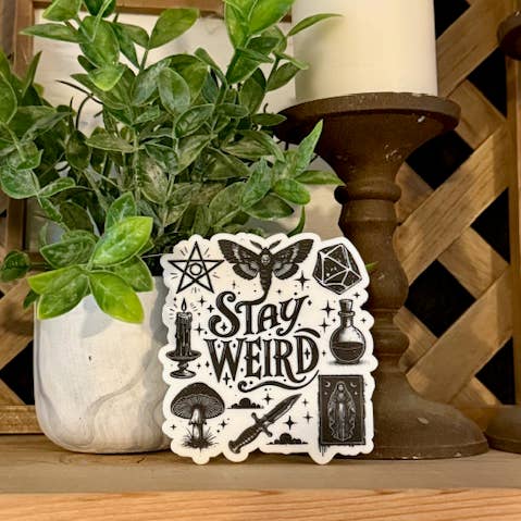 Briar layne - Wholesale Sign - Stay Weird Bookish Shelf Sitter Decor 0