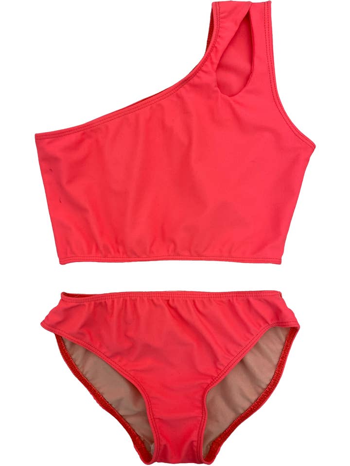 Cheryl Creations Kids - Wholesale Two Piece Swimsuit - Kids - Girl's Two Piece One Shoulder Bathing Suit6