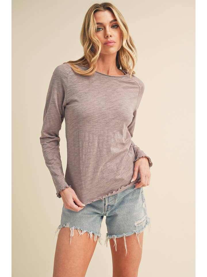 AEMI + CO - Wholesale T-Shirt - Women's - 8288DN Gwen Baby Long Sleeve Top41