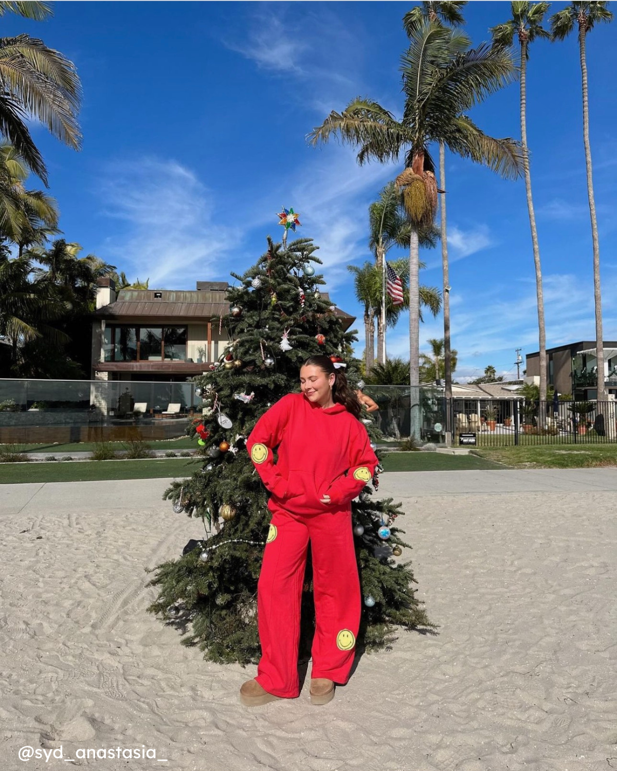 SAMII RYAN - Vente Pantalon – femme - Pantalon à jambe droite Smiley®, rouge2