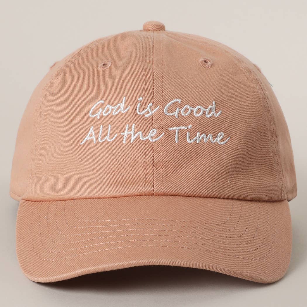 Fashion City - Wholesale Baseball Cap - Women's - God is Good All The Time Embroidery Baseball Cap0