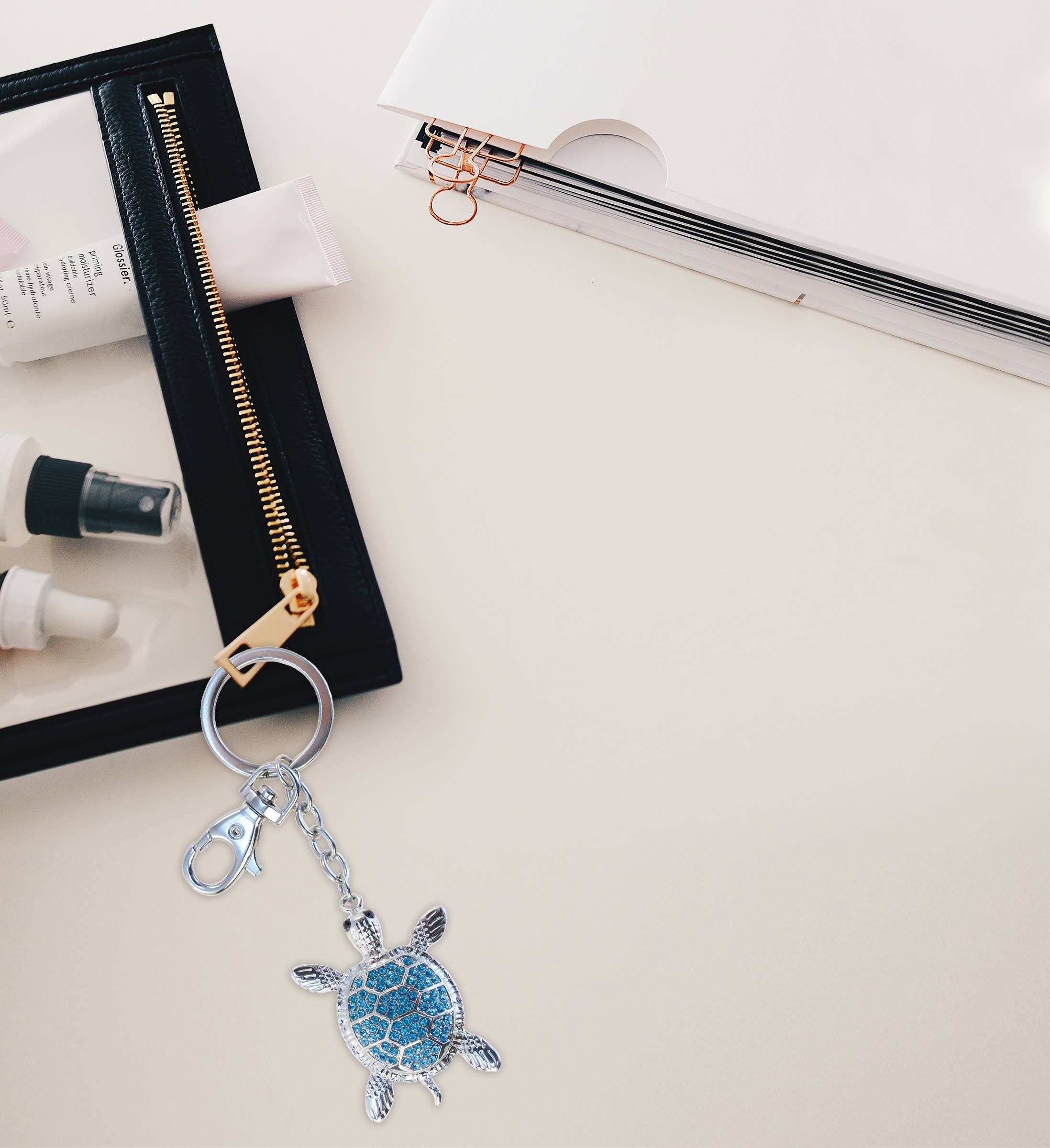 Cota Global - Wholesale Keychain - Unisex - Sparkling Charms - Blue Sea-Turtle 25