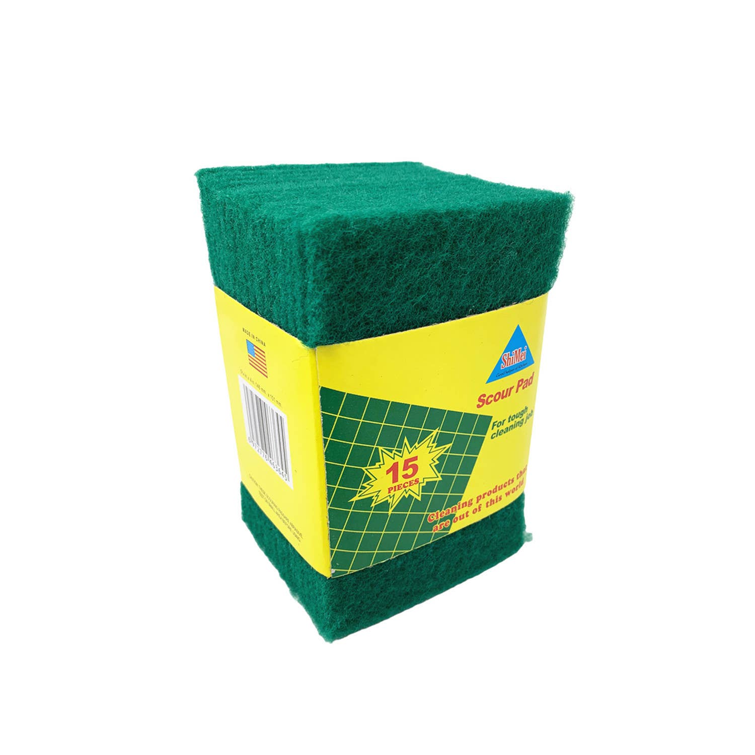 Tsyware - Wholesale Cleaning Sponge - Pack of 15 Heavy Duty Scouring Pads for Home & Kitchen Scour