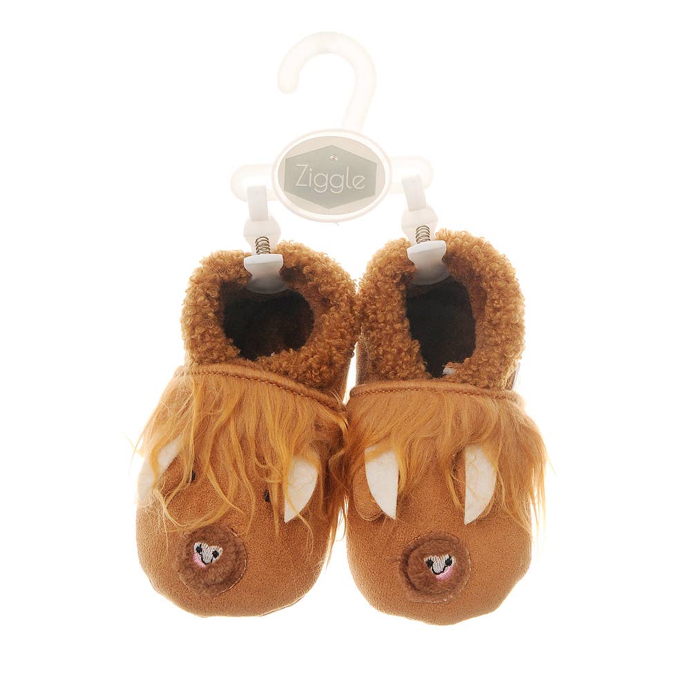 Ziggle Baby - Wholesale Slippers - Baby - Highland Cow Slippers3