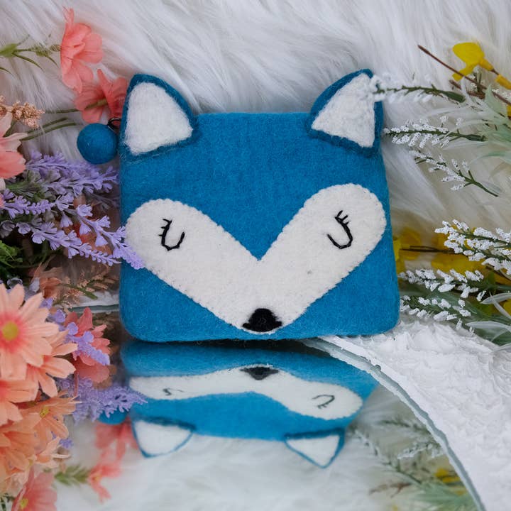 Karma Nepal Crafts - Wholesale Coin Purse - Women's - Handmade Felted Fox Purse7