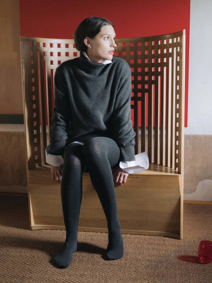 Maxi Højhalset Sweater i Ren Cashmere for engroshandel hos Lèmme