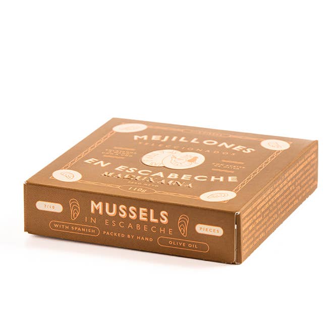 Maruxaina. Mussels in Escabeche. 7/10 pieces. for wholesale by Don Gastronom USA