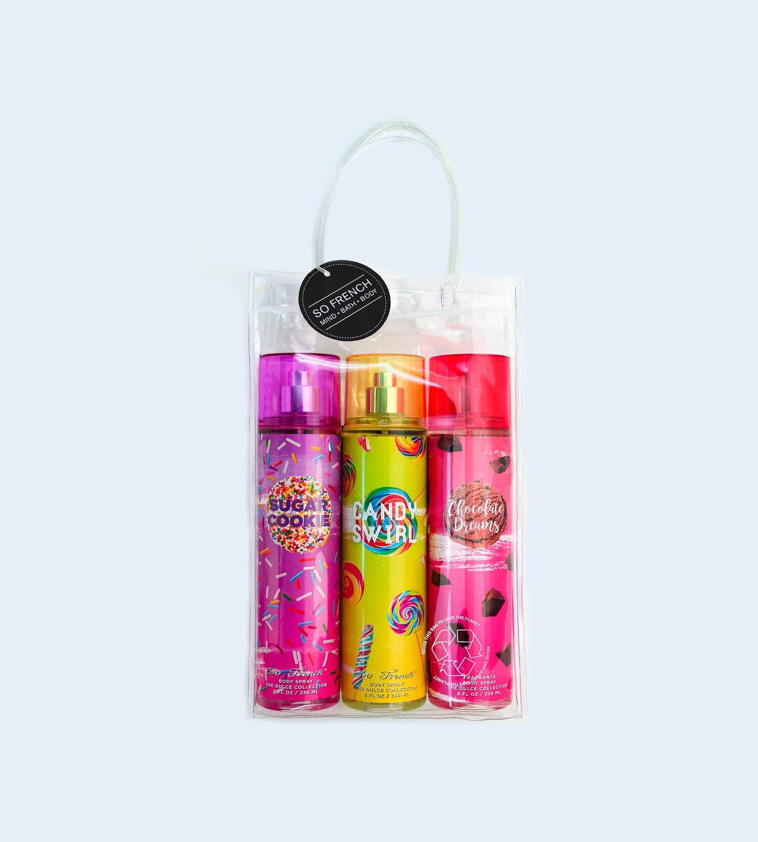 So French Perfumes - Vente Brume/eau visage et corps - Ensemble de 3 brumes pour le corps Wonderland de la collection Dulce1