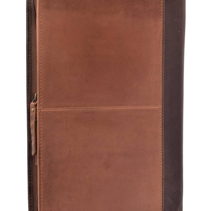 Menzo - Wholesale Folders - Menzo MB56 Conference Folder A4 Buffalo Leather/2-tone Brown5