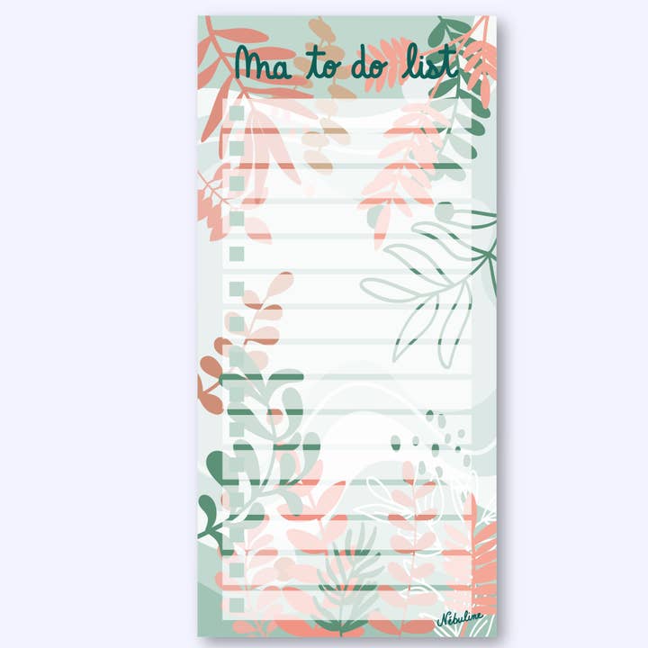 To Do List Inspiration Nature pour la vente par Nébuline