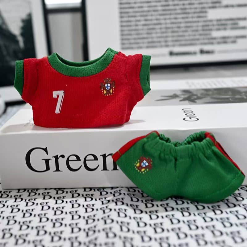 Little Trendy - Wholesale Doll Clothing - Kids - Handmade football soccer jersey for 17cm dolls sport set3