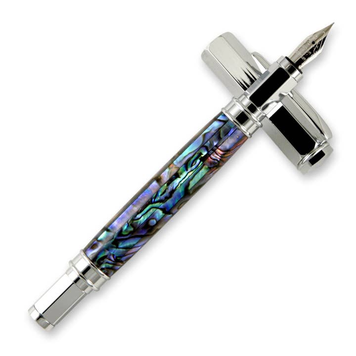 Napier Abalone Shell Magnetic Chrome Writing Pen for wholesale by Woodnotch