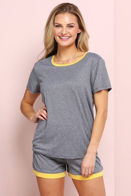 NINEXIS - Wholesale Sleepwear Set - Women's - CWSPJ031_SHORT SLEEVE TOP WITH SHORTS PAJAMA SET11