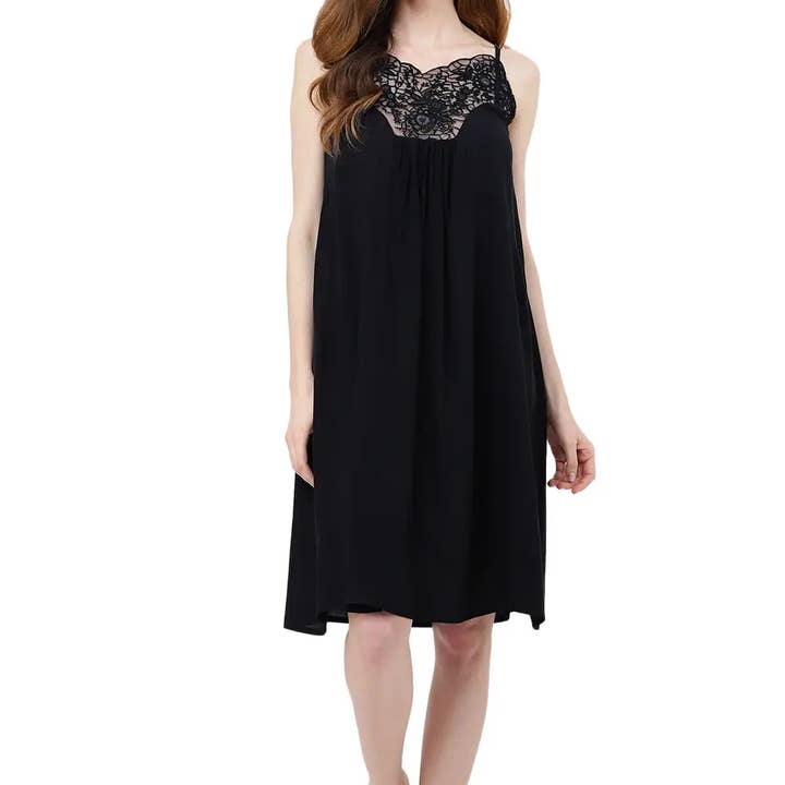 Nightgown Midi Dresses Black Small to 3XL for wholesale by Muqeem & Brothers