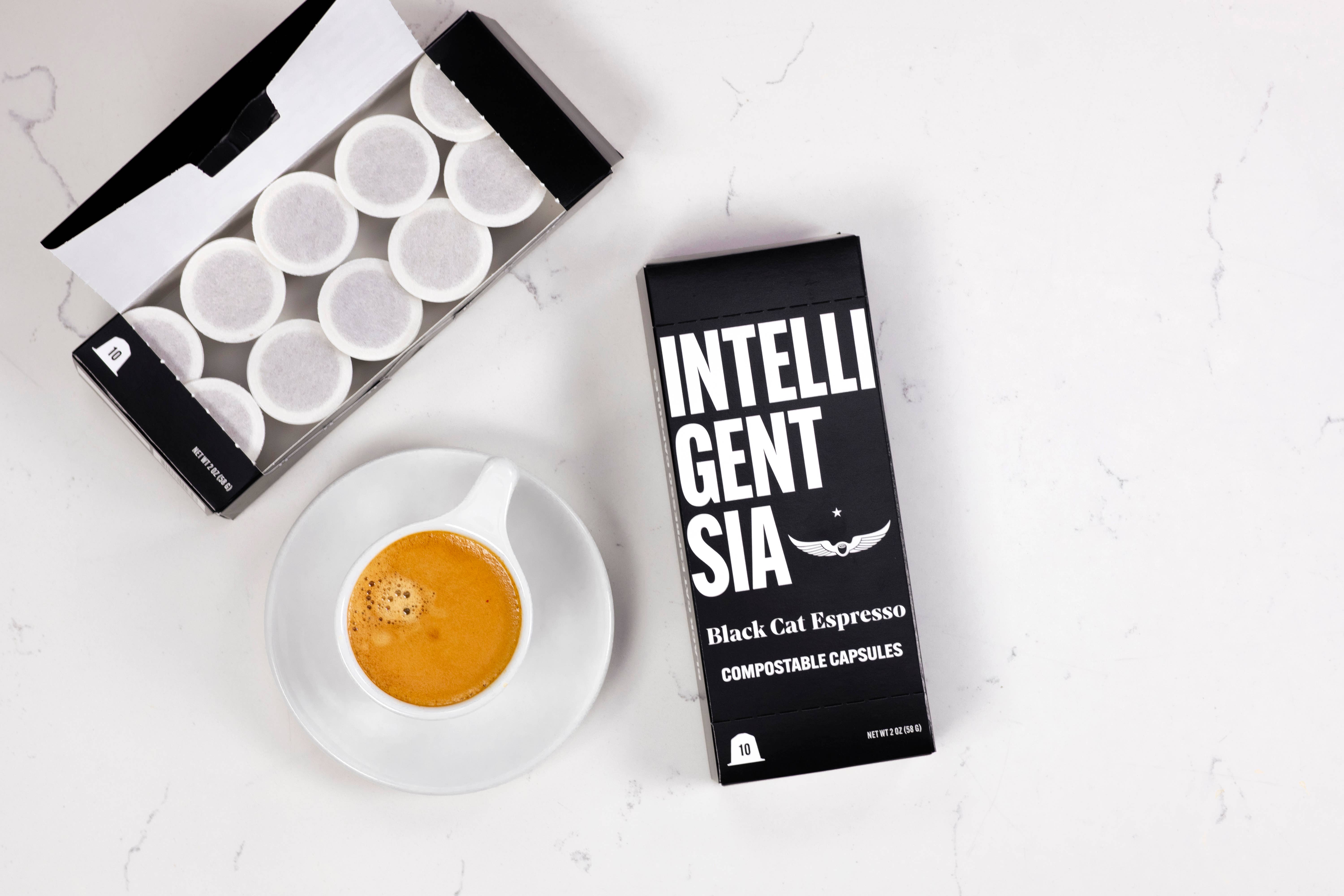 Intelligentsia Coffee - Wholesale Coffee Pods - Black Cat Espresso Capsules, 10-count Box