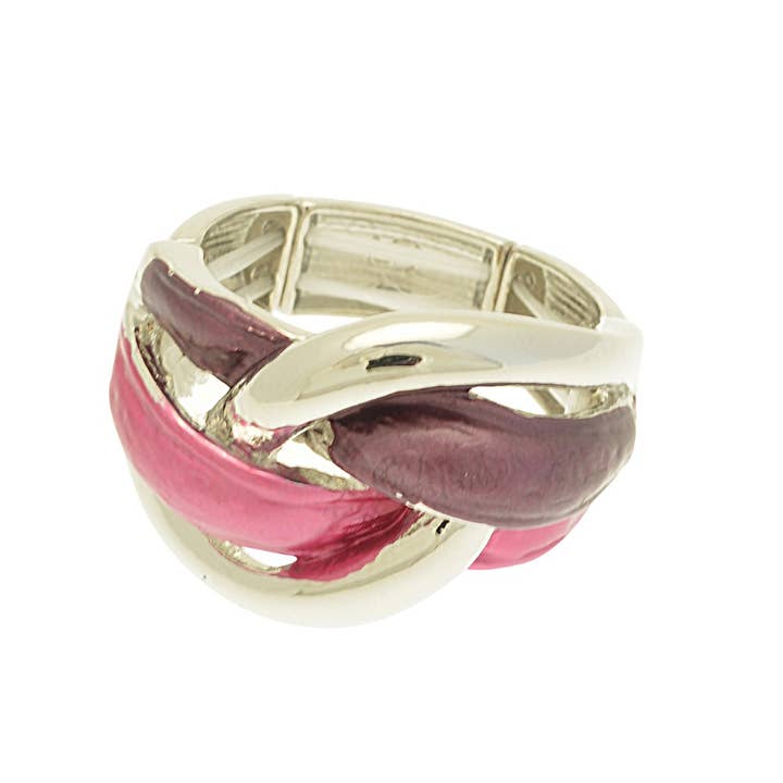 Bague Élastiquée Vague Violette pour la vente par Miss Milly Limited