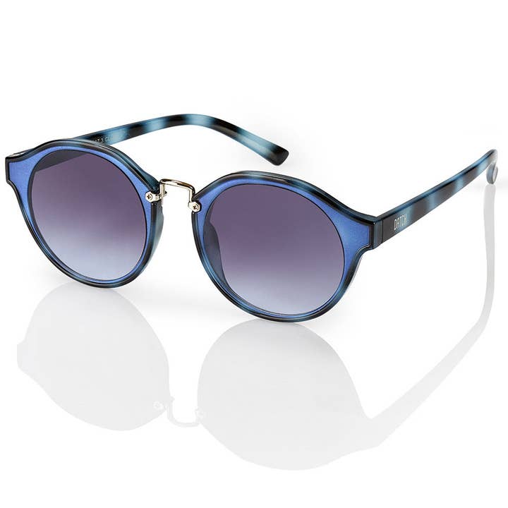 Camouflage Women's Sunglasses with Polycarbonate frame. Gradient lenses with UV400 protection category 3 - Blue color. Dimensions: cm 15 x 5 x 15 for wholesale by Kaili mood / RENATO BORZATTA - Italy since 1978 -