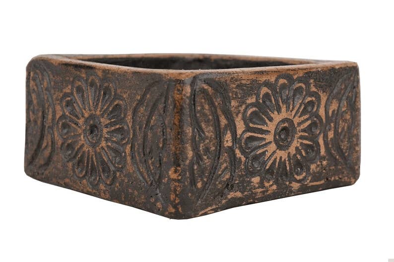 My Amigos Imports - Wholesale Candle Holder - Bohemian™ Flower Candle-Clay Vessel-4 Color Choices10