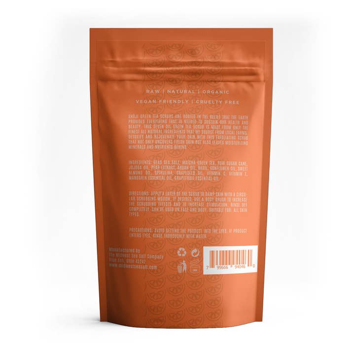 The Midwest Sea Salt Company - Wholesale Body scrub/exfoliant - Shoji All Natural Matcha Green Tea Face & Body Scrub w/ Oil1