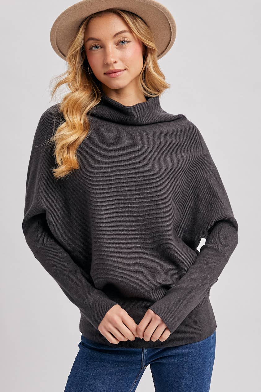 Bluivy - Wholesale Knit Sweater - Women's - SLOUCH NECK DOLMAN SLEEVED PULLOVER2