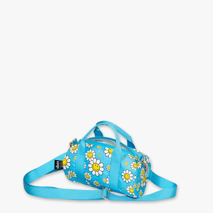 Petit sac de week-end recyclé SMILEY Flowers Aquarius pour la vente par LOQI