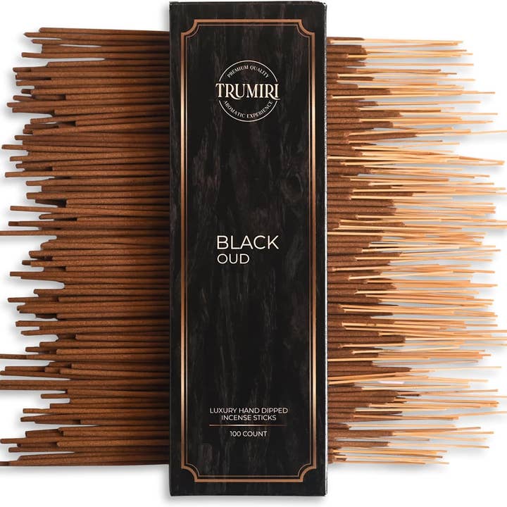 Black Oud Smudge Incense Sticks- Pack of 100 for wholesale by TRUMIRI Incense Candles & Aromatherapy