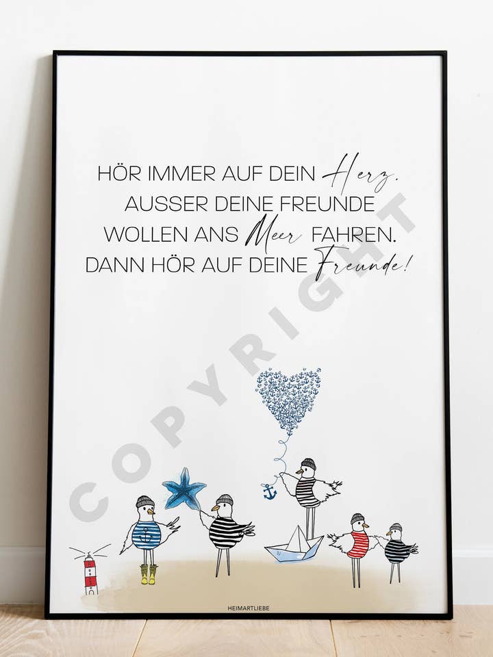 PRINT - ALWAYS LISTEN TO YOUR HEART | MEER for wholesale by HEIMARTLIEBE®