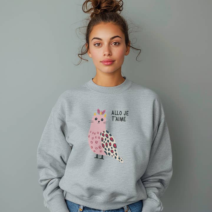 Chandail Coton Ouaté - ALLO JE T'AIME for wholesale by State of Mind Brand