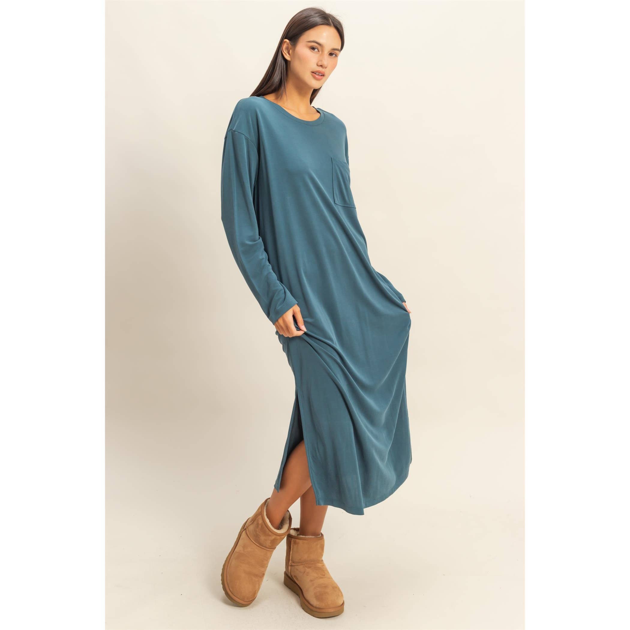 Double Zero - Wholesale Dress - Women's - Casual Midi Dress4