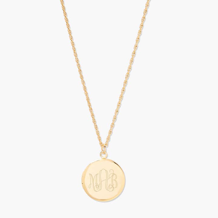 14k gold plated brass Isla Locket Necklace for wholesale by Brook & York