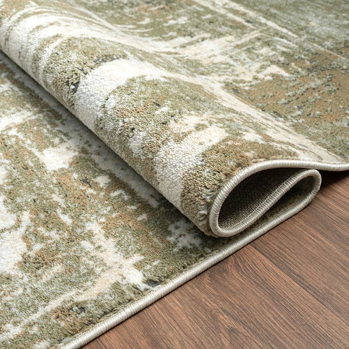 Abani Rugs - Venta al por mayor Alfombra pequeña - Alfombra Abstracta Contemporánea Verde Savoy de Abani Rugs5