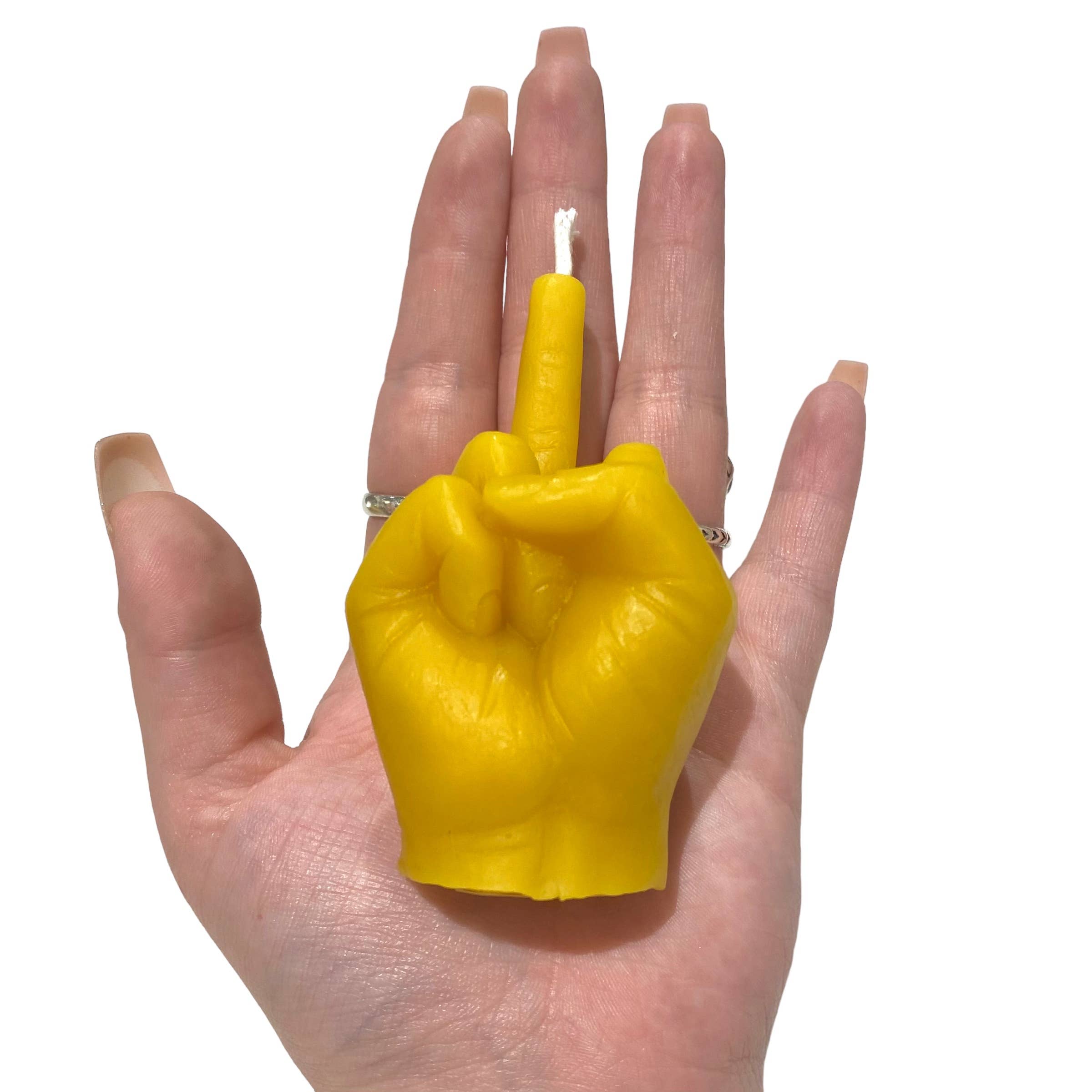 Freedom Rocks – wholesale Novelty candle – Middle Finger Gag Gift Beeswax Candle1