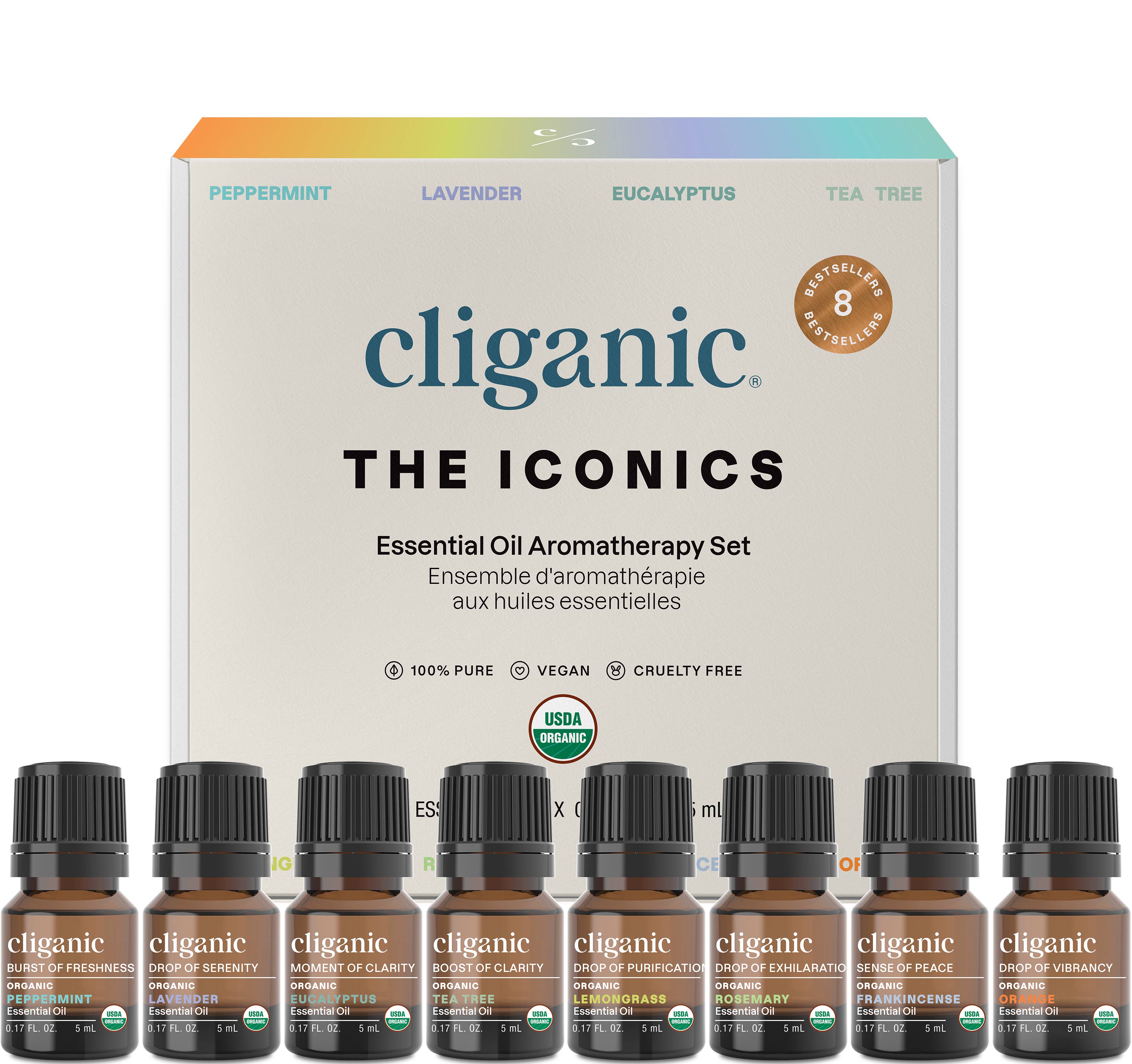 Cliganic - Wholesale Essential Oil - Essential Oils Set - Organic Aromatherapy Set (5ml)2