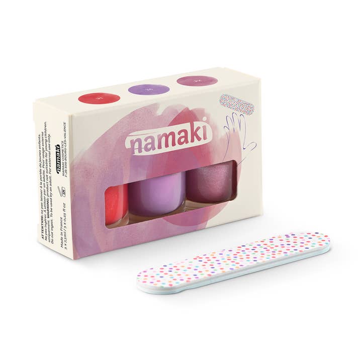 C.1-Set 3 Nagellacke Griotte, Mauve, Pink Glitter für den Großhandel von Namaki Cosmetics