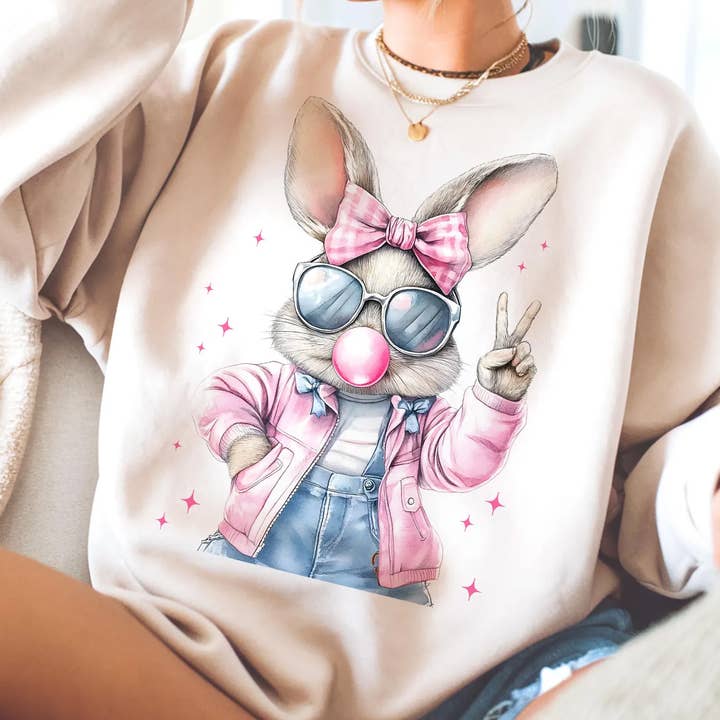 Kvinders påskesweatshirt, børns påskesweatshirt for engroshandel hos VintageLee Crafted