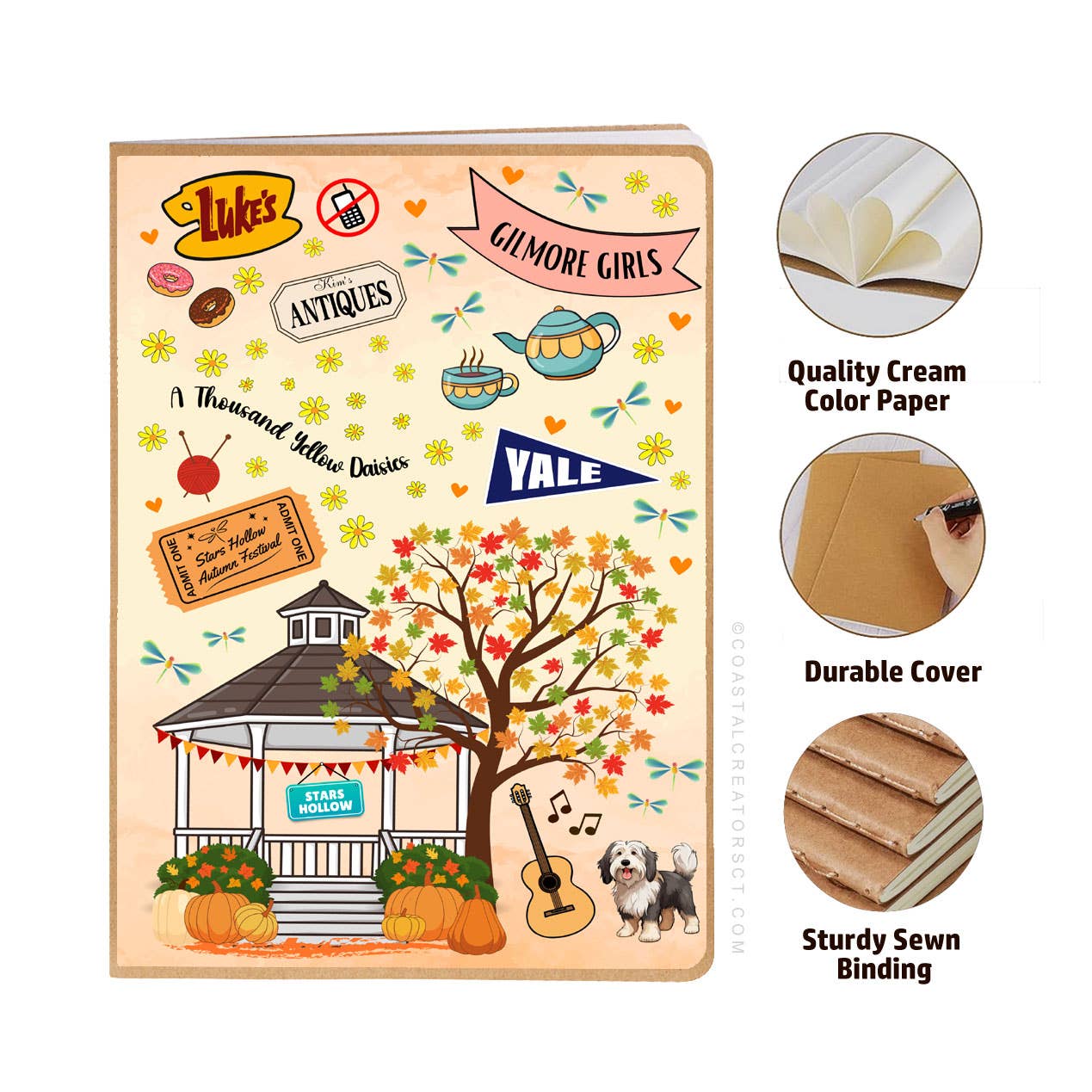 Coastal Creators of Connecticut - Wholesale Journal/Diary - Gilmore Girls Autumn Journal + Luke's Magnetic Bookmark Set3
