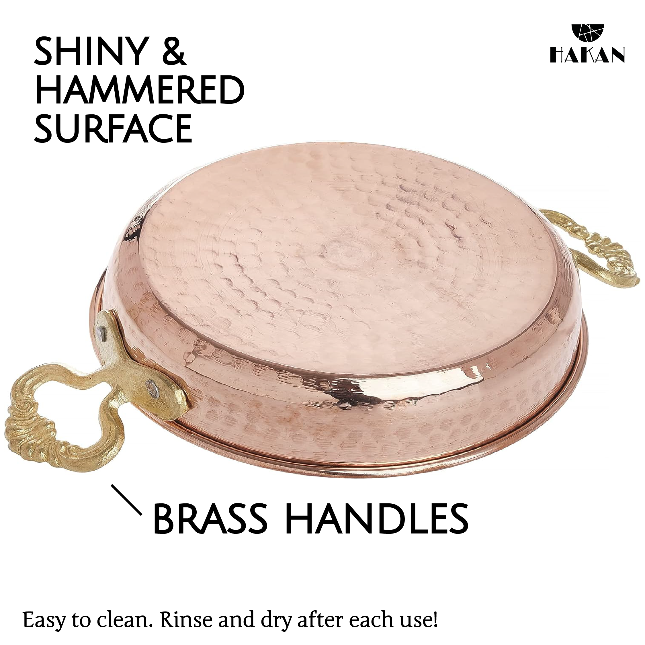 Hakan – Frigideira por atacado – Frigideira de Cobre Artesanal Hakan para Ovos, Pequena5