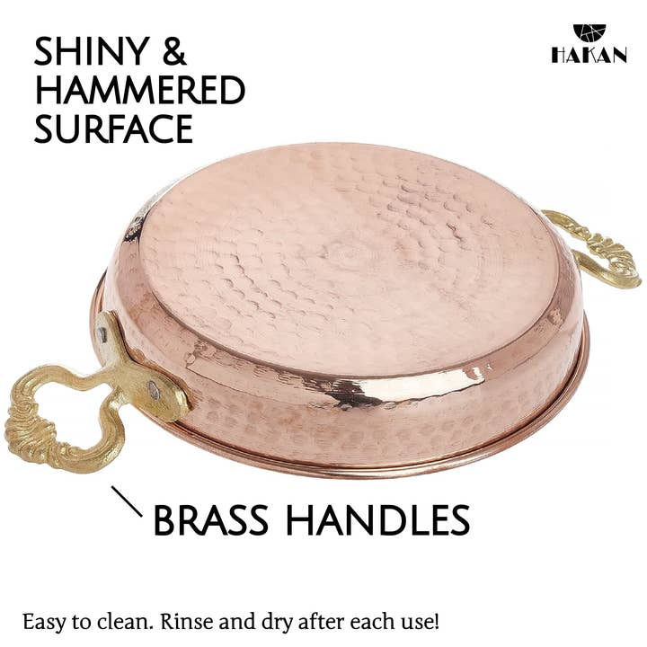 Hakan - Wholesale Pan - Hakan Copper Egg Pan for Cooking, Handmade Small Frying Pan5