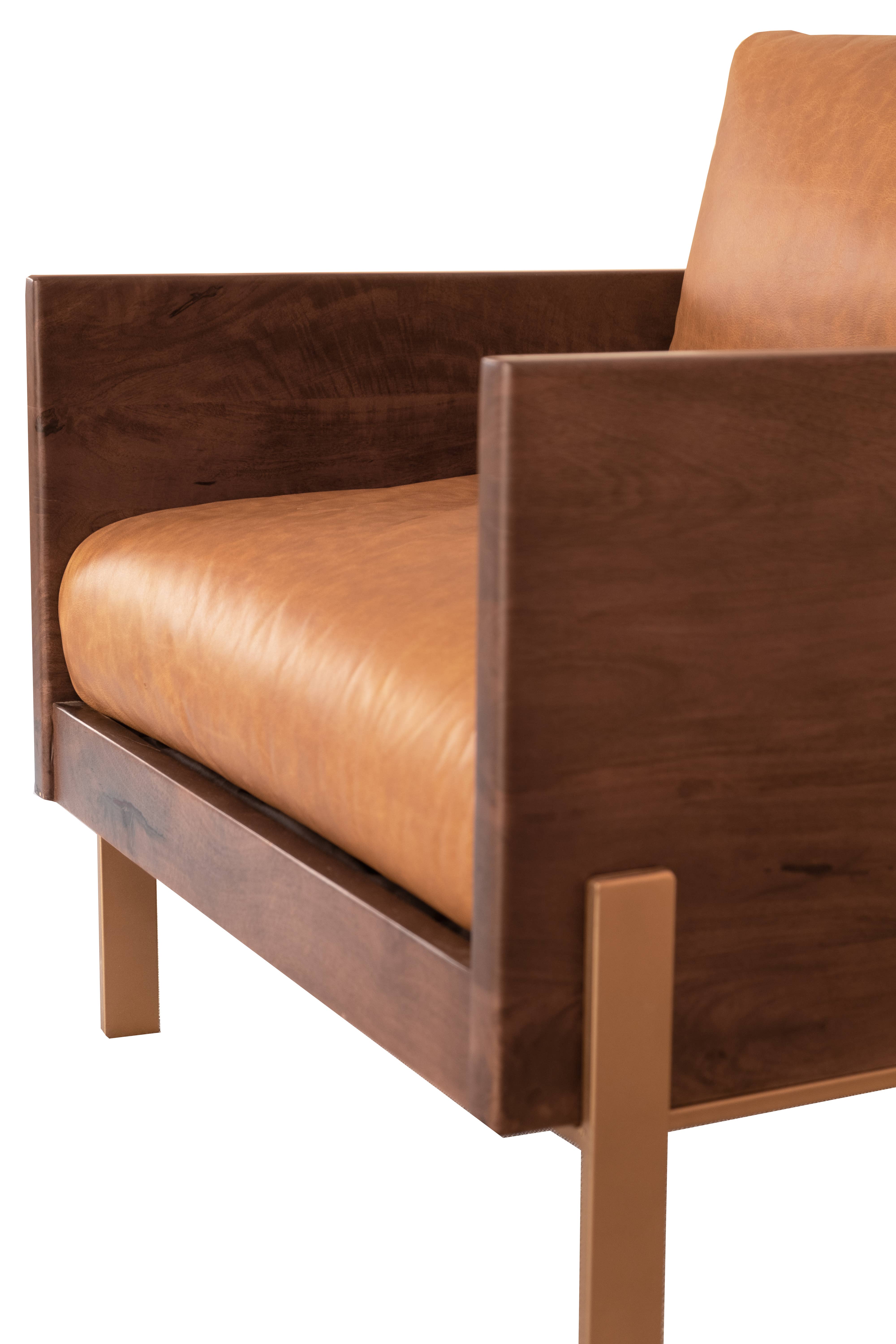 Mango Furniture Inc. - Wholesale Chair - Burano mango wood frame, leather cushions Accent Chair3