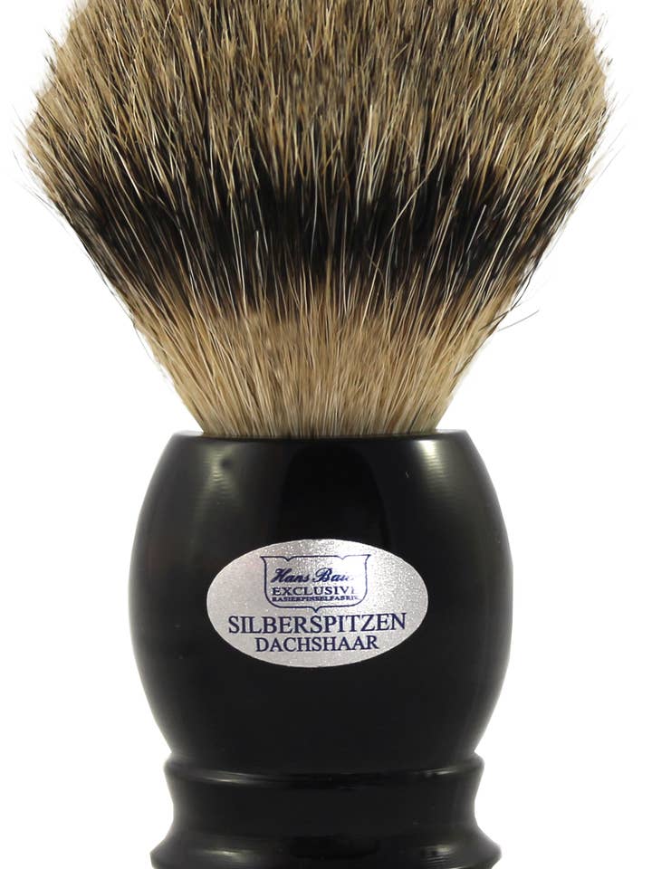 Pennello da barba in plastica nero per la vendita all'ingrosso da parte di Hans Baier Exklusive